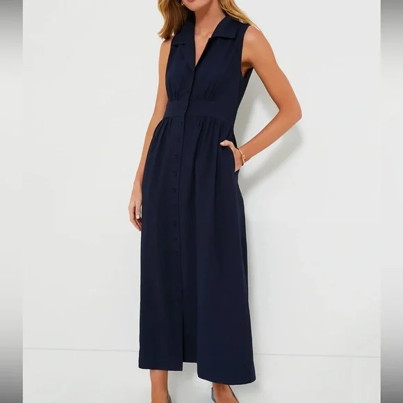 POMANDER PLACE

Navy Sleeveless Noelle Maxi Dress - Picture 2 of 11